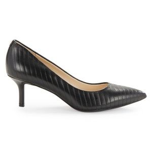Karl Lagerfeld Rosette Leather Point Toe Pumps
